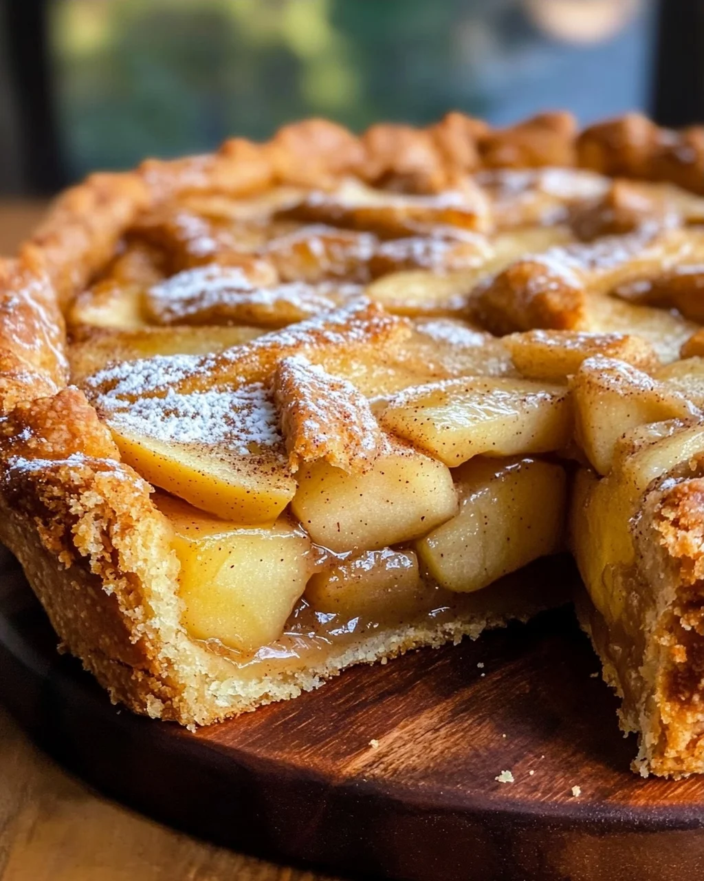 Bester gedeckter Apfelkuchen