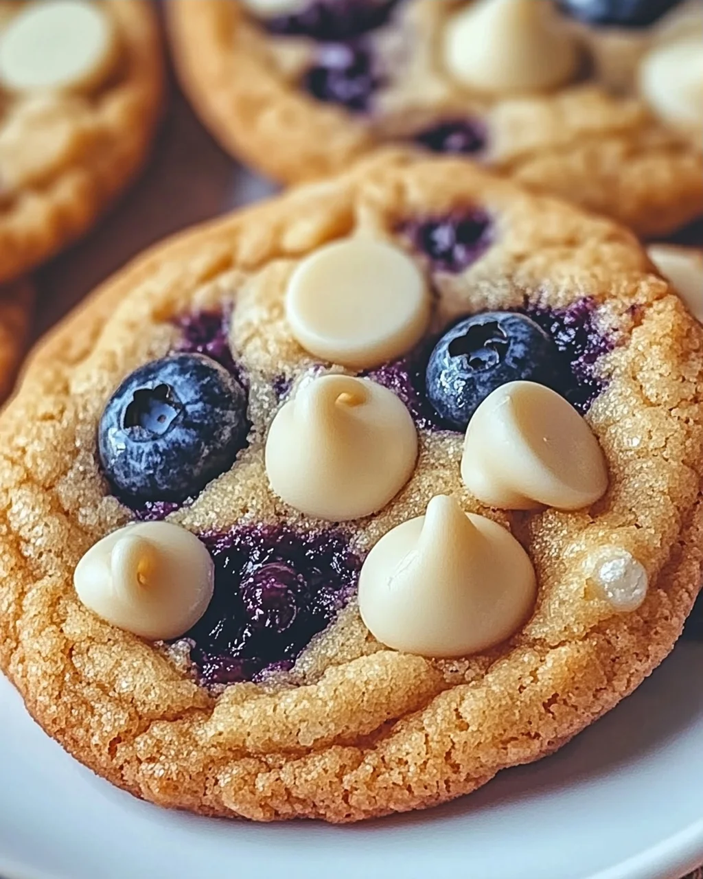 Blaubeer weiße Schokoladenstückchen Kekse schnell gemacht