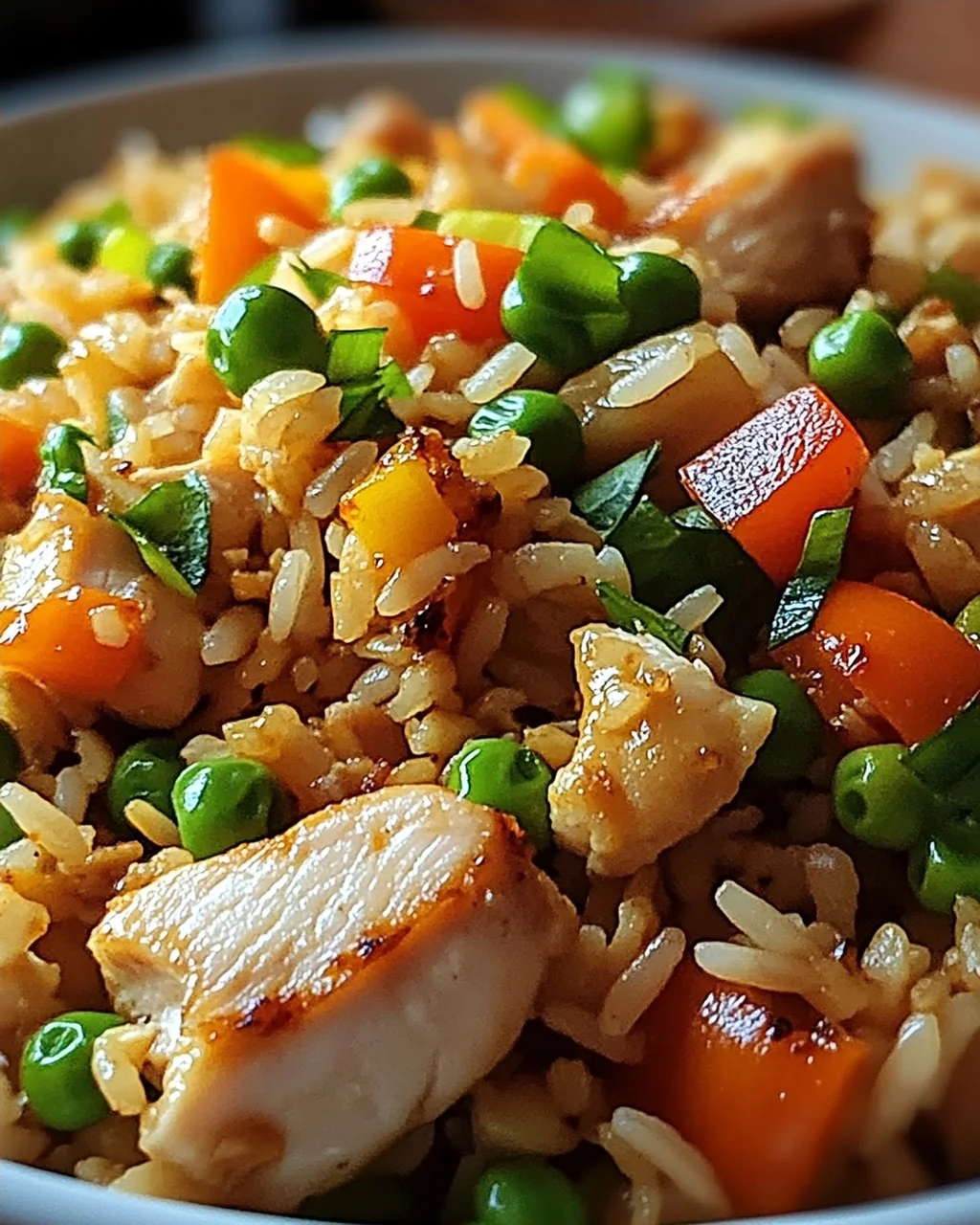 Bratreis mit Hähnchen