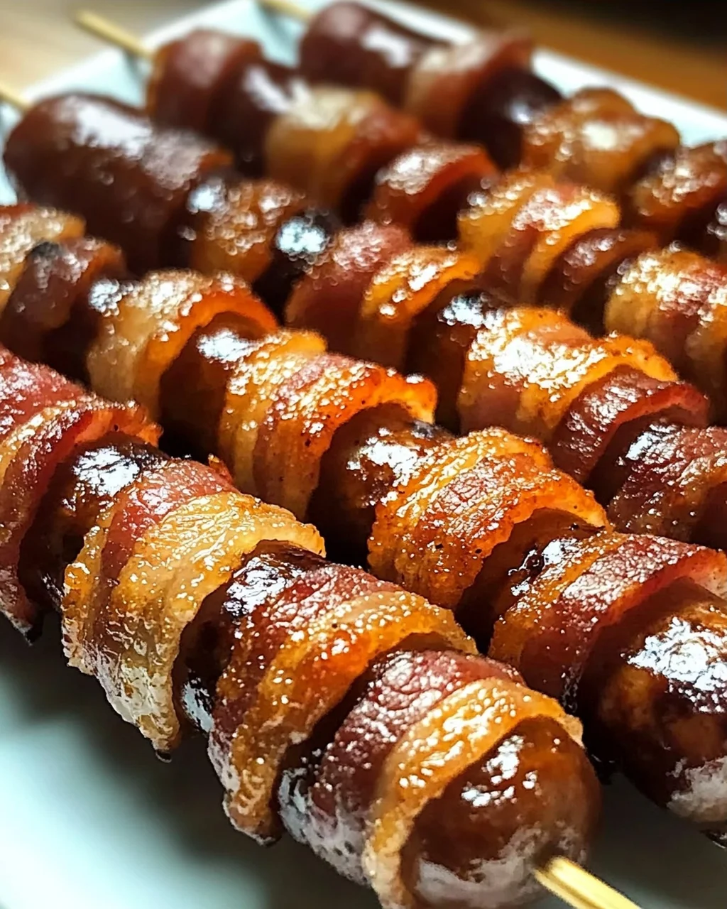 Brauner Zucker Speck umwickelt für fette Partys