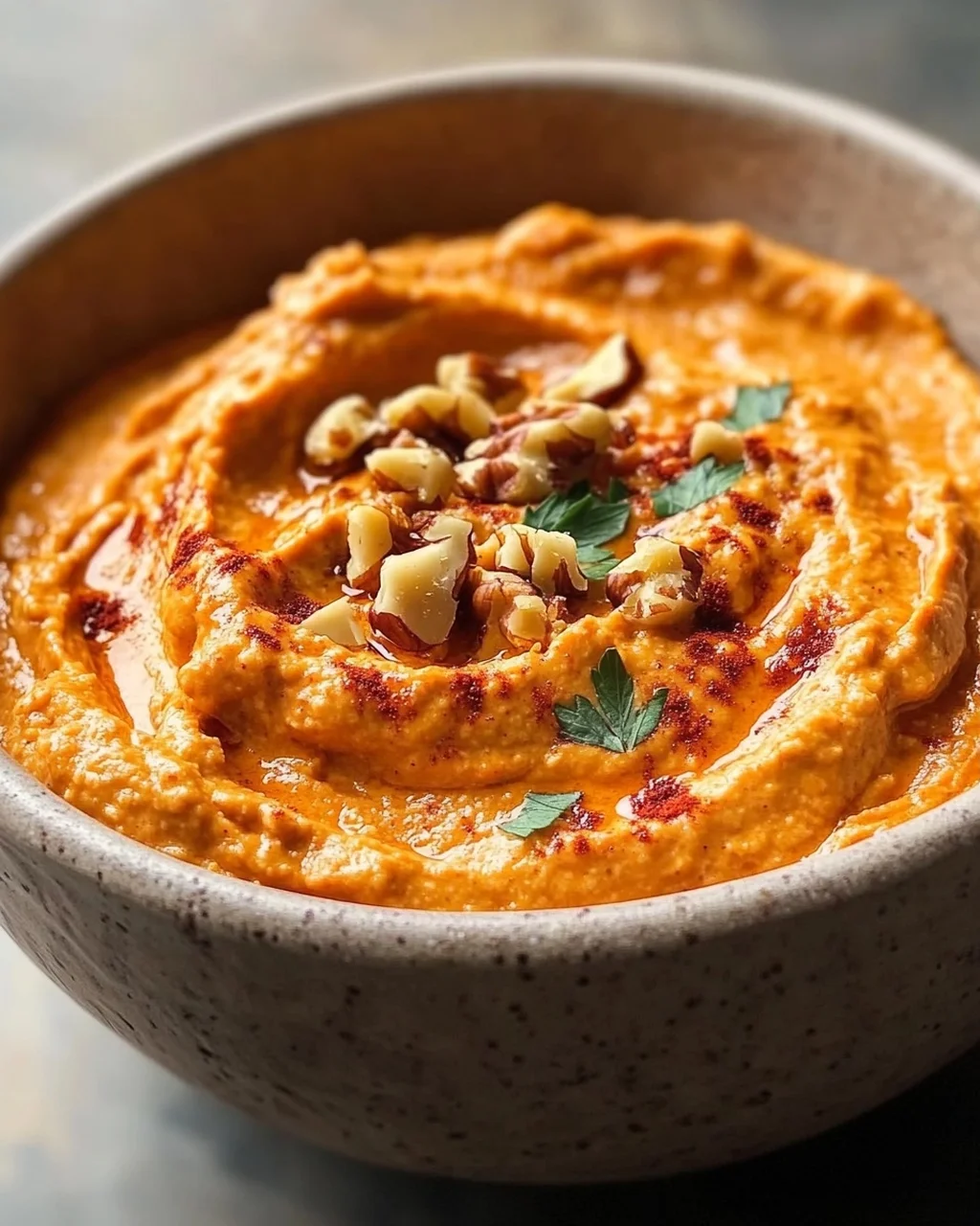 Cremiger Rote Paprika Walnuss Dip: Seidenweiche Textur entdecken