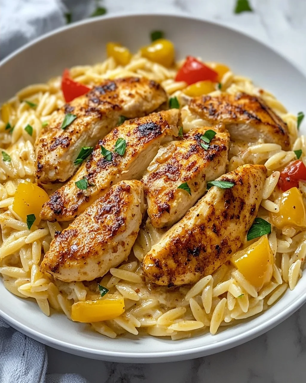 Cremiges Cajun Hähnchen Orzo Rezept – Einfach & Lecker