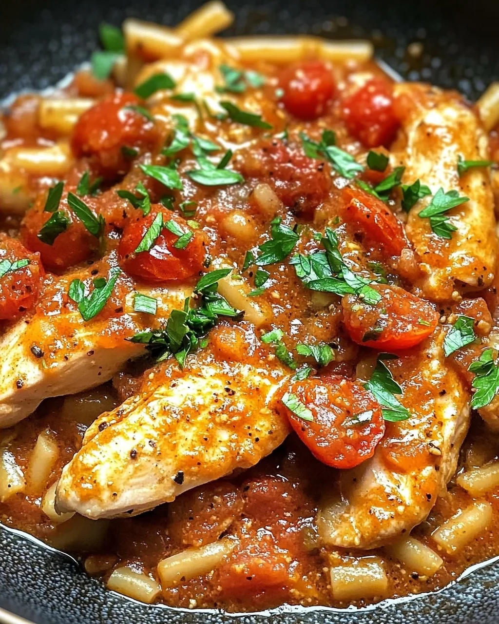 Cremiges Hähnchen all’Arrabbiata in 25 Minuten