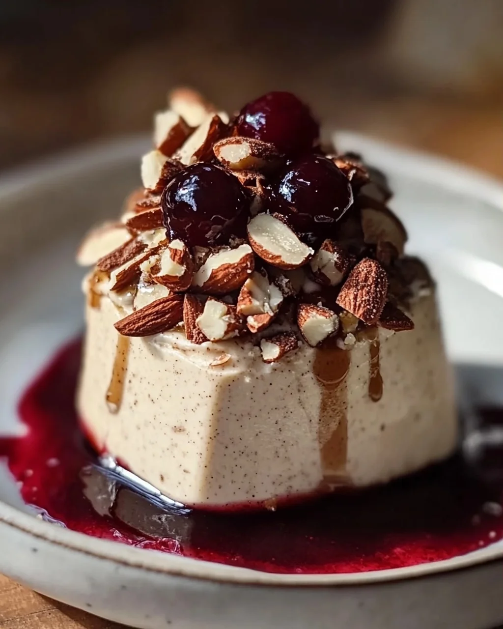 Cremiges Zimtparfait mit gebrannten Mandeln genießen!