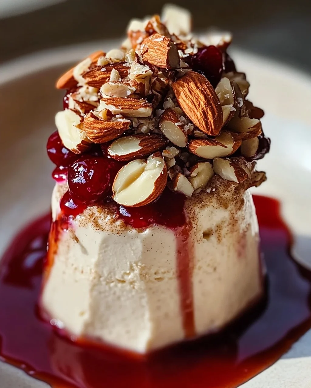 Cremiges Zimtparfait mit gebrannten Mandeln genießen!