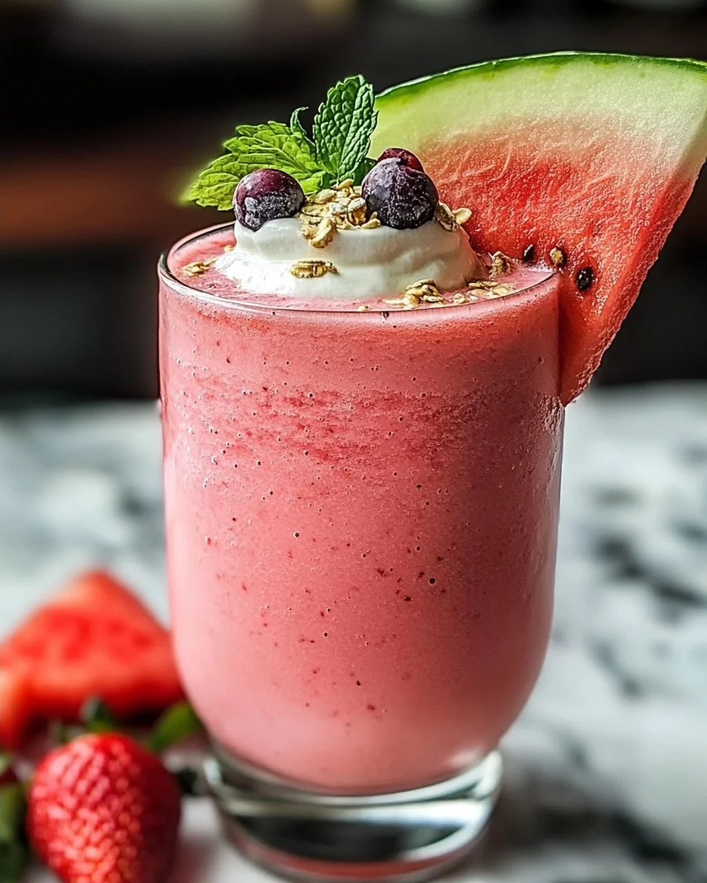 Erfrischender Wassermelonen-Smoothie für den Sommer