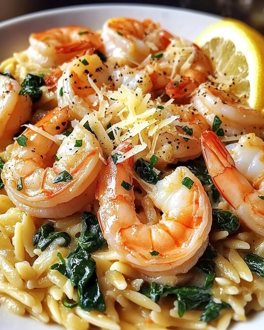 Garnelen-Orzo in Zitronen-Knoblauch-Sauce
