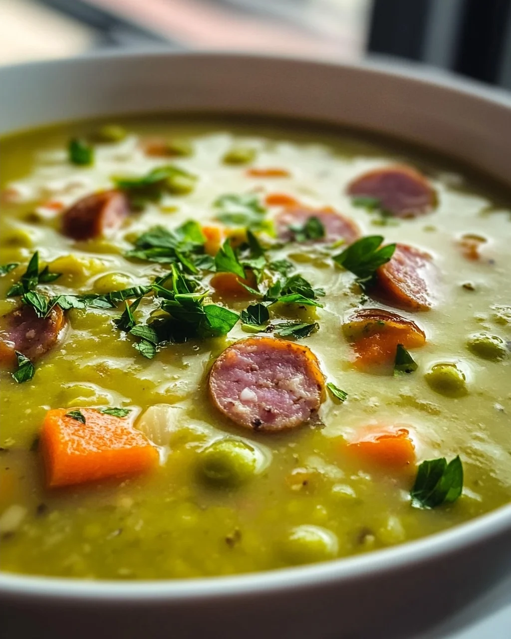 German Split Pea Soup With Smoked Sausage – Hearty Recipe!
