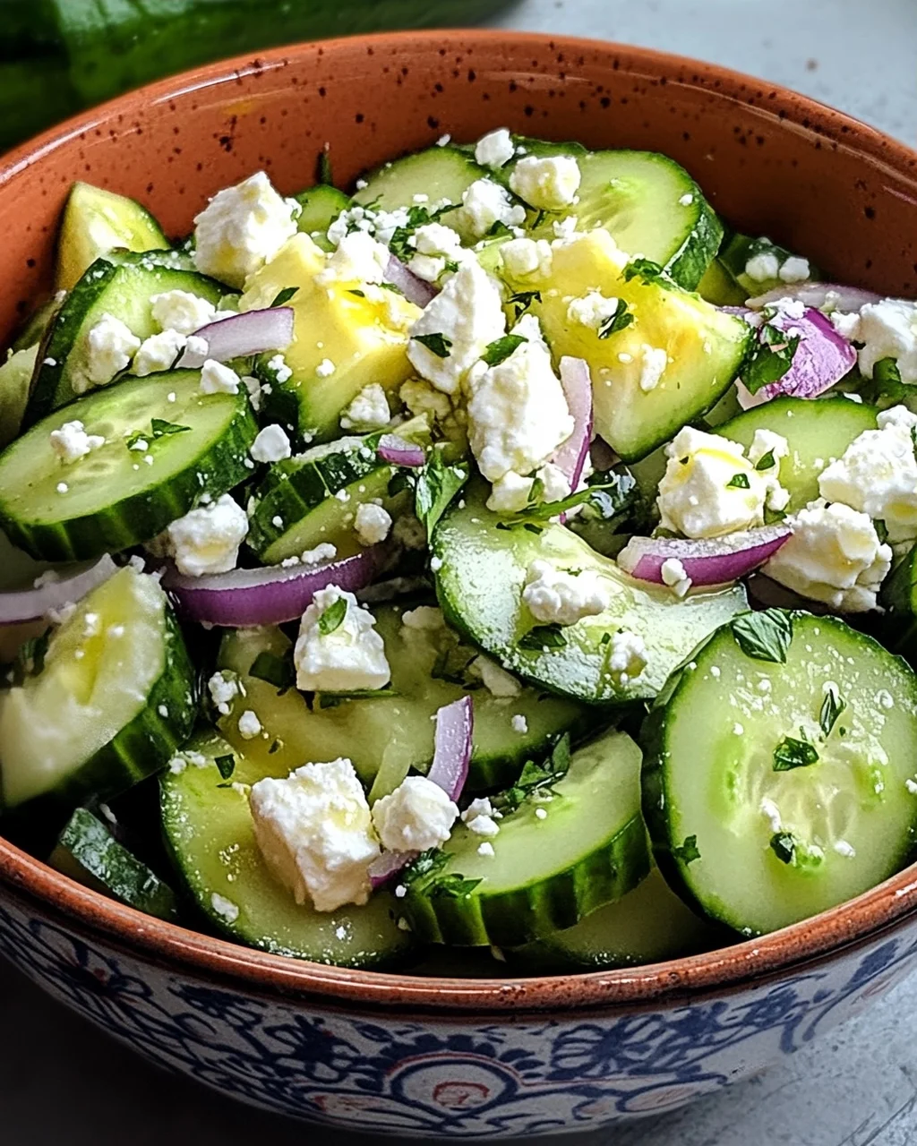 Gurken-Avocado-Salat mit Feta