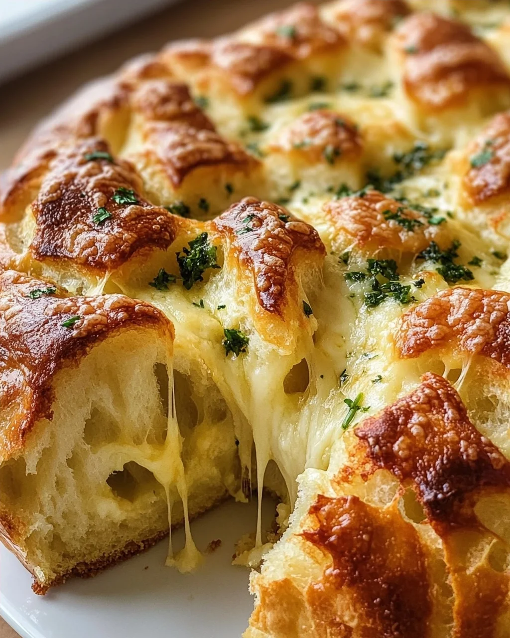 Käse-Zupfbrot mit Knoblauchkräuterbutter