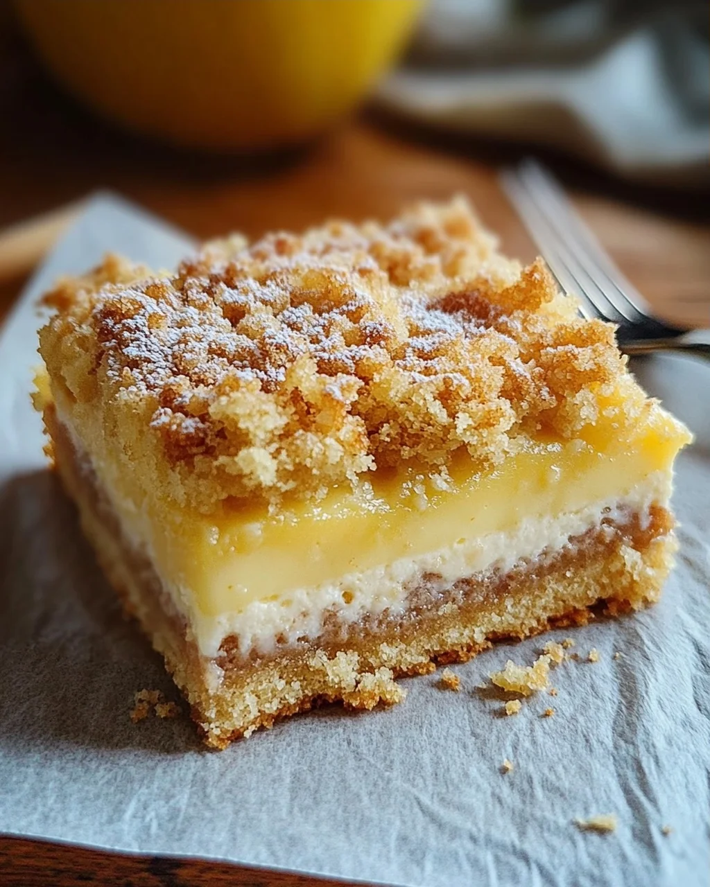 Knuspriger Streuselkuchen mit Vanillepudding