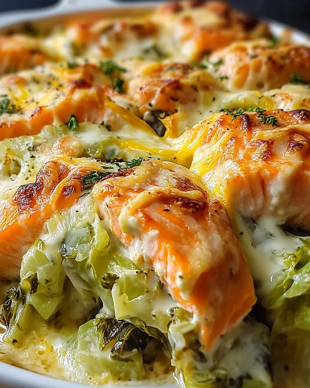 Lachs-Spitzkohl-Auflauf