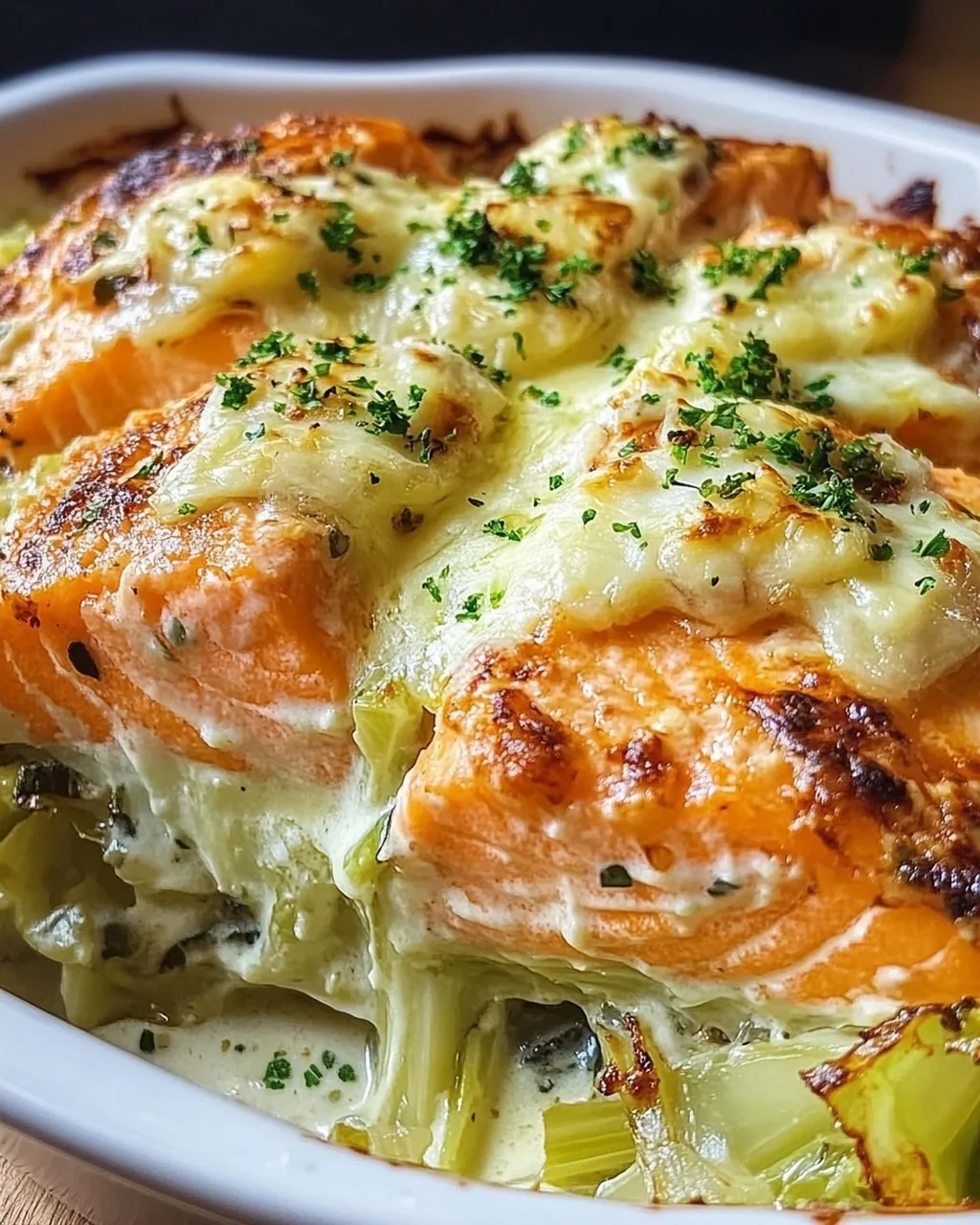 Lachs-Spitzkohl-Auflauf