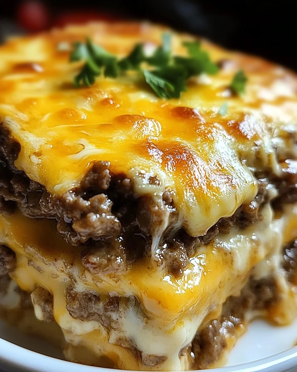 Low Carb Cheeseburger-Auflauf