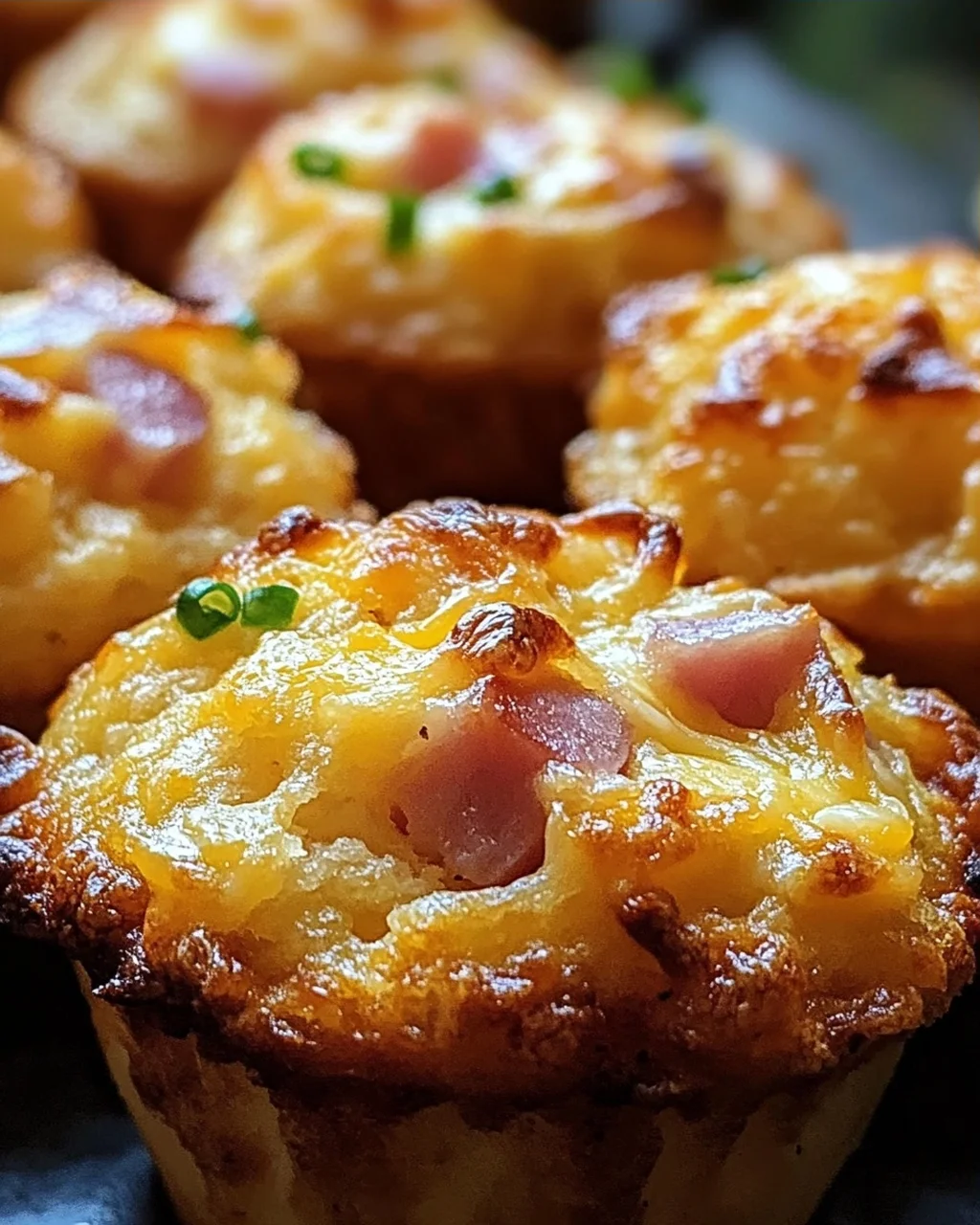 Muffins mit Putenschinken und Käse