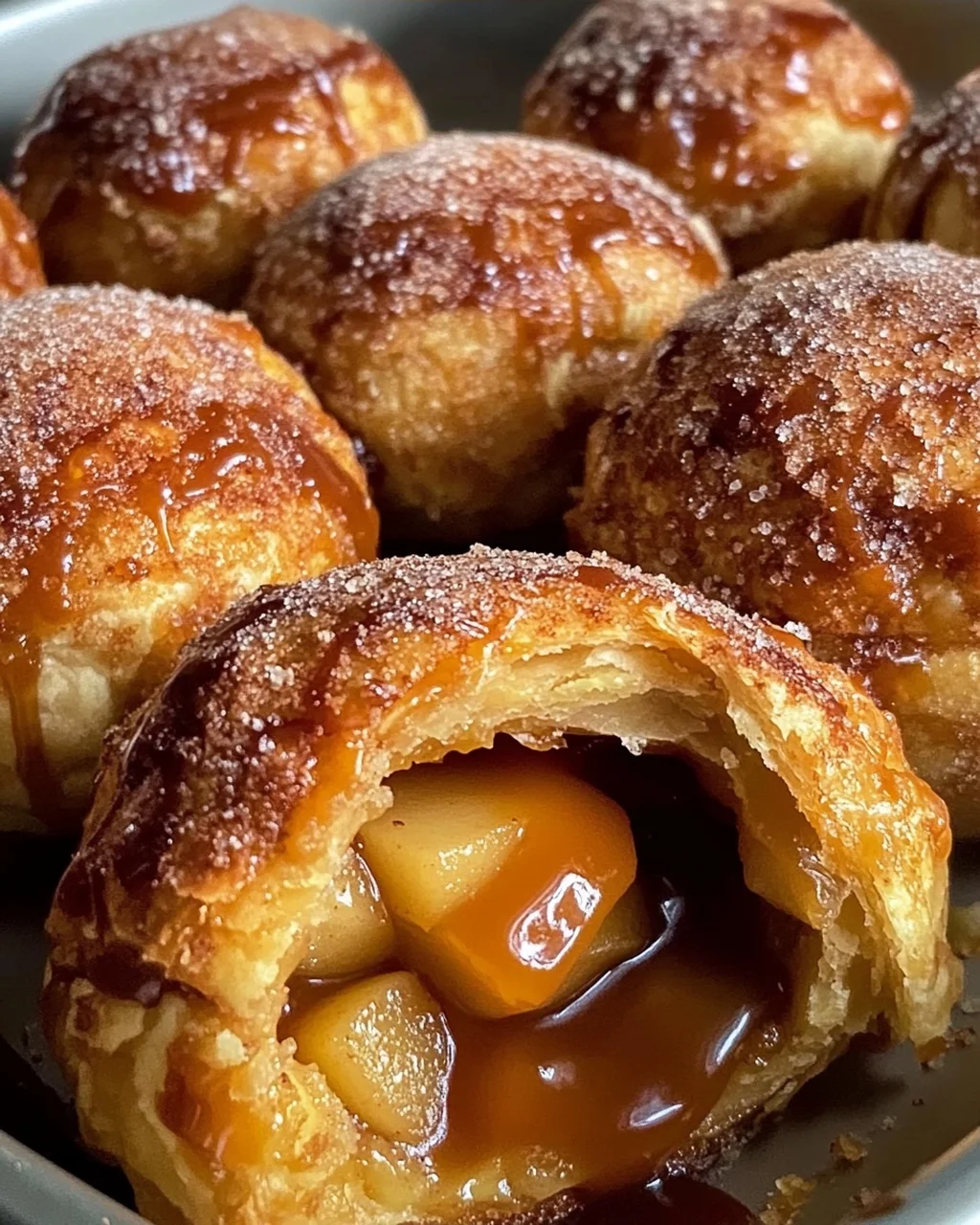 Mundwässernde Karamell Apfelkuchen Bombs