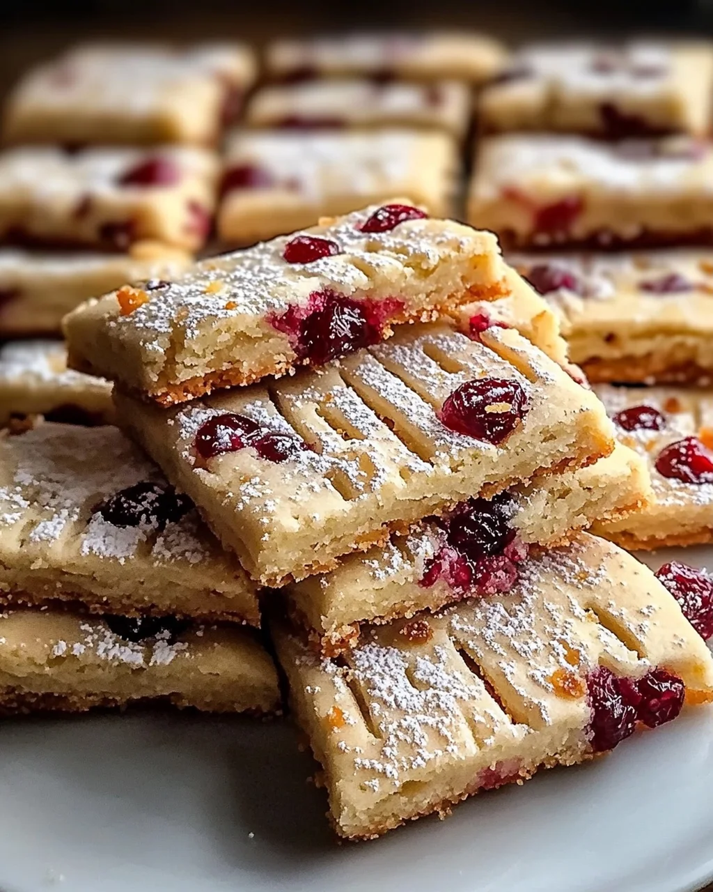 Orangen-Cranberry-Shortbread-Kekse für die Feiertage