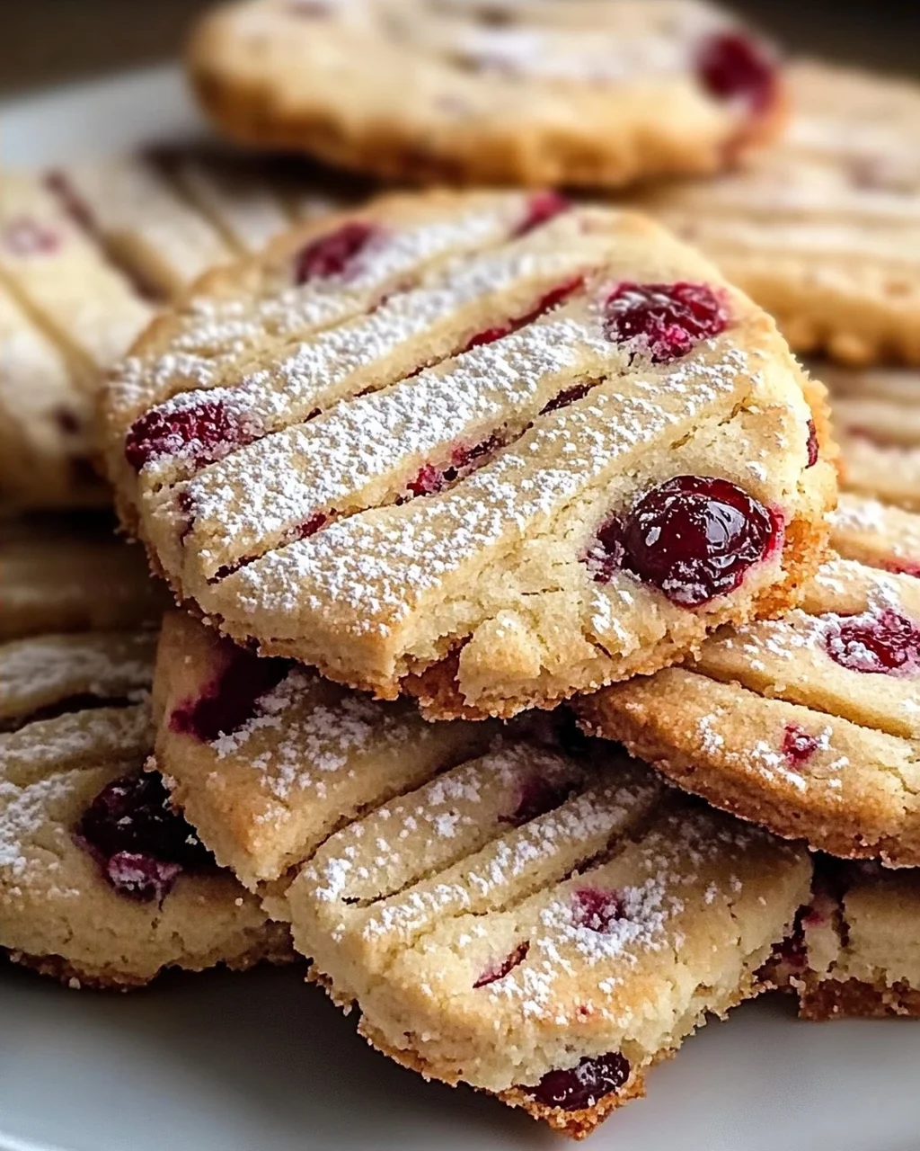 Orangen-Cranberry-Shortbread-Kekse für die Feiertage