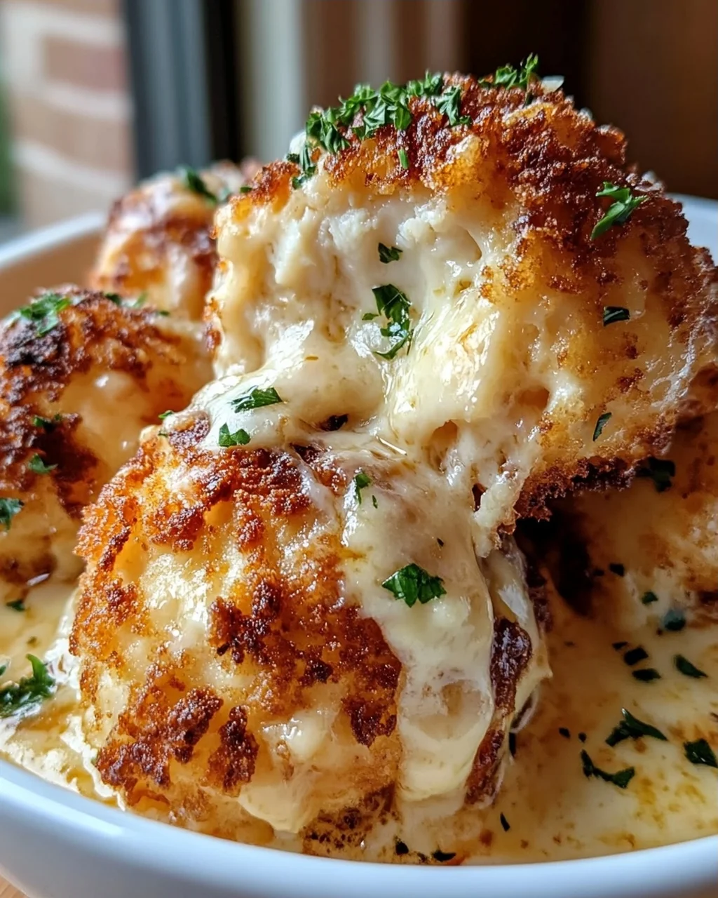 Parmesanwolken Hähnchen-Bomben Rezept