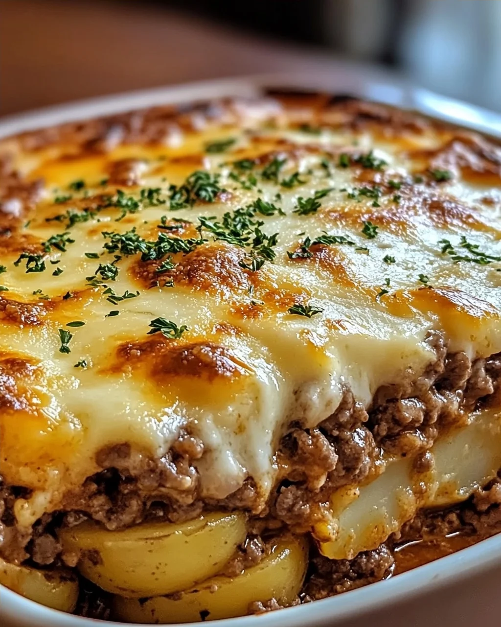 Rinderhackfleisch und Kartoffelauflauf für jeden Tag