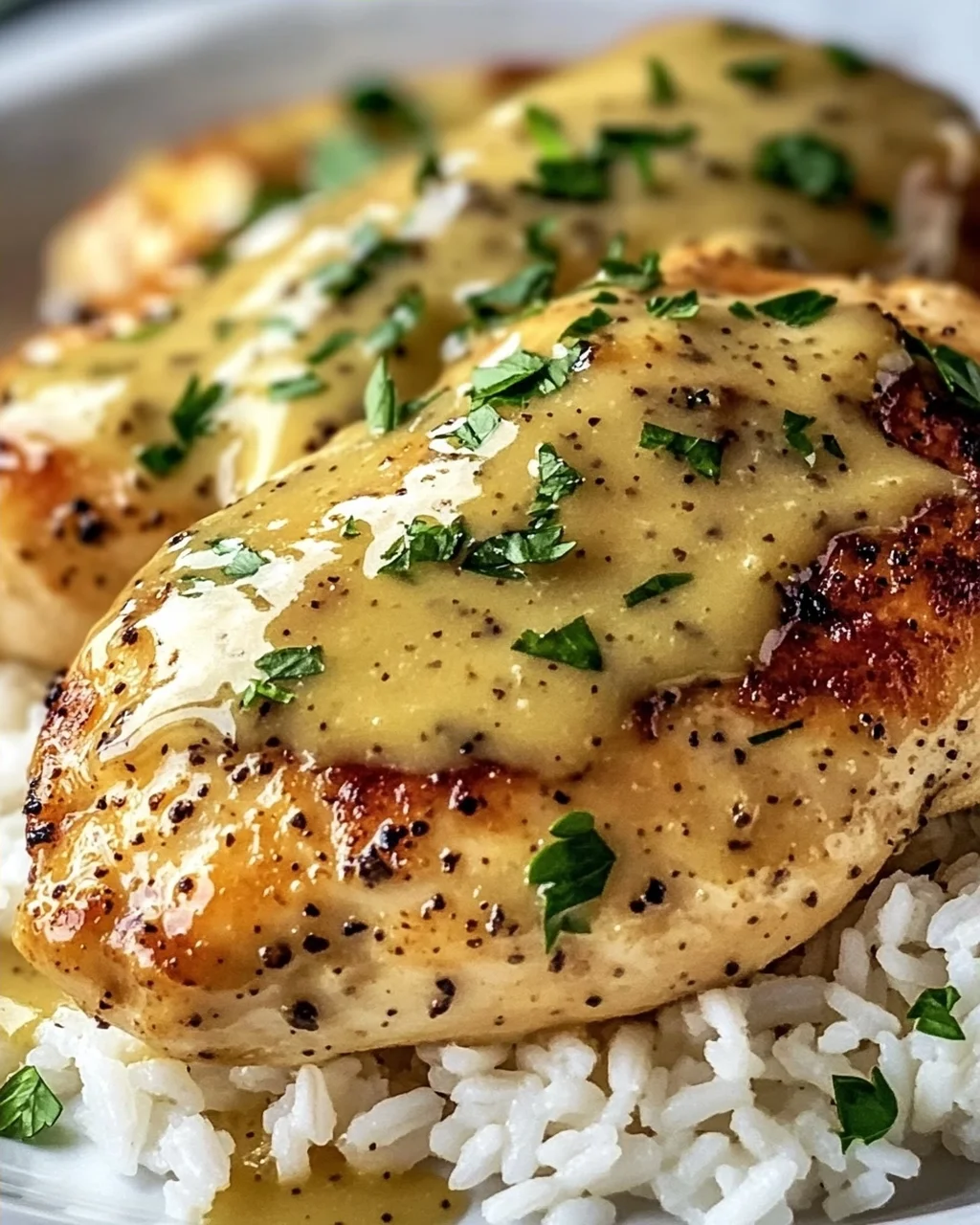 Saftiges Honig-Senf-Hähnchen mit Reis – Schnell & Lecker!