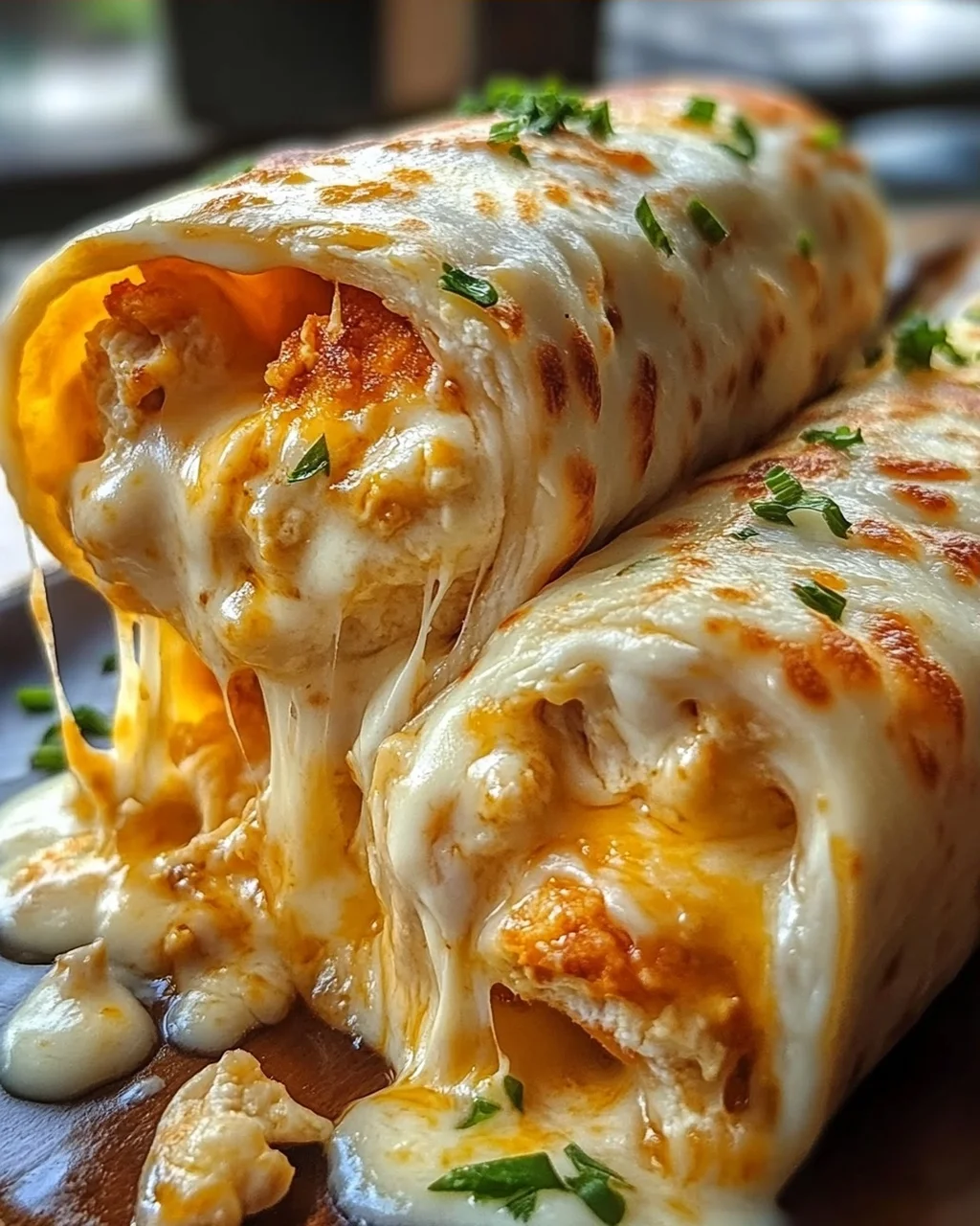 Schnelle Käse Knoblauch Hähnchen Wraps