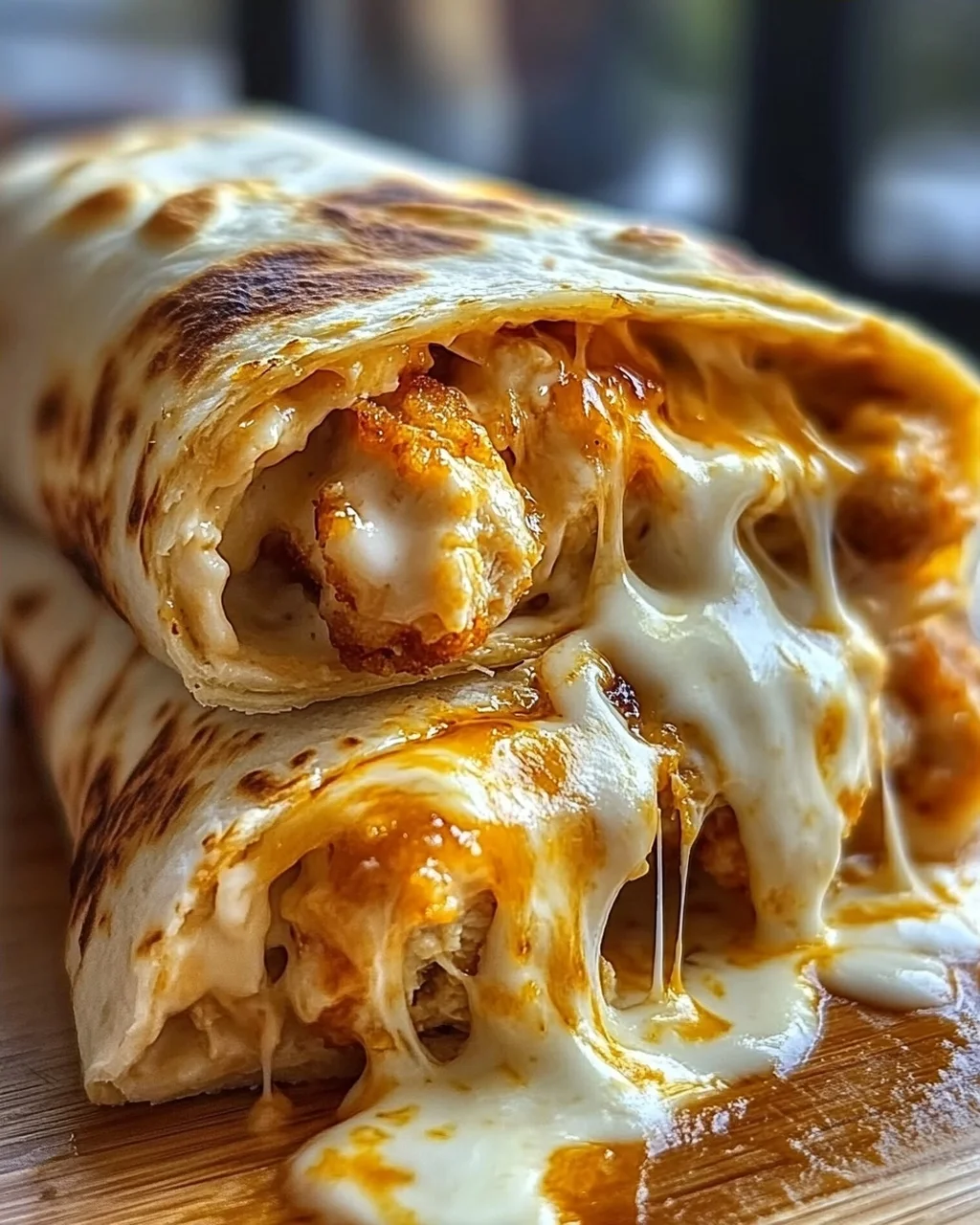 Schnelle Käse Knoblauch Hähnchen Wraps