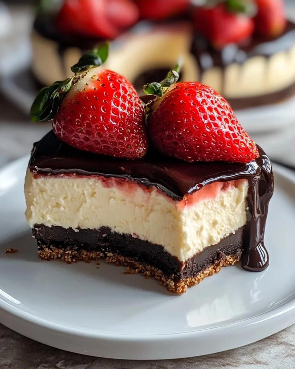 Schokoladenüberzogene Erdbeer-Cheesecakes – Genuss pur!