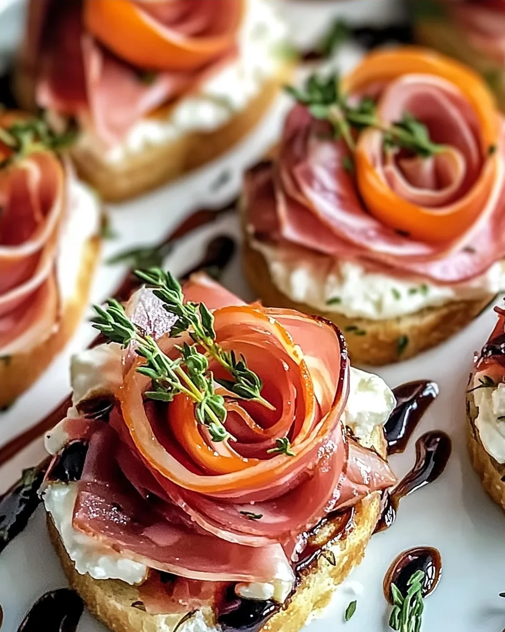 Schöne Prosciutto-Rose für festliche Anlässe