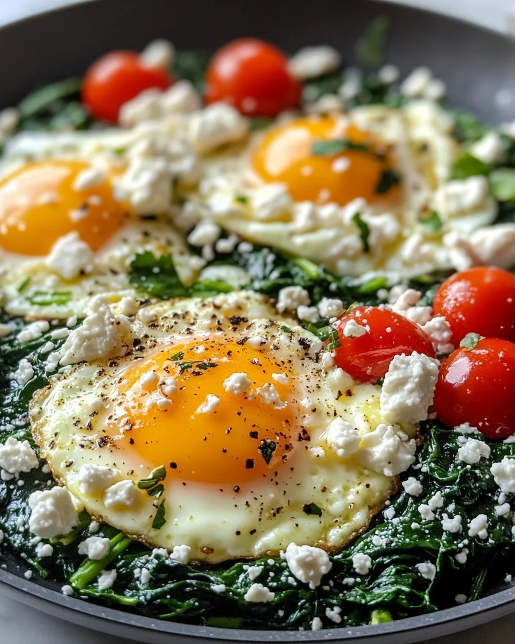 Spinat-Feta-Ei-Pfanne zum Frühstück – Schnell & Lecker
