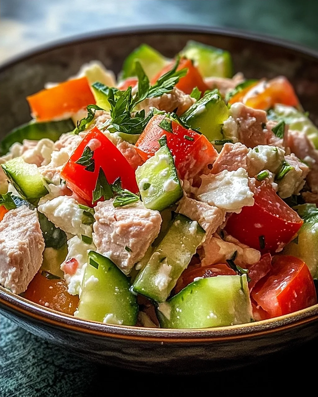 Thunfisch-Hüttenkäse-Salat