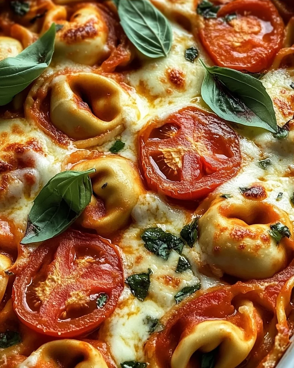 Tortellini-Auflauf mit Tomaten und Mozzarella