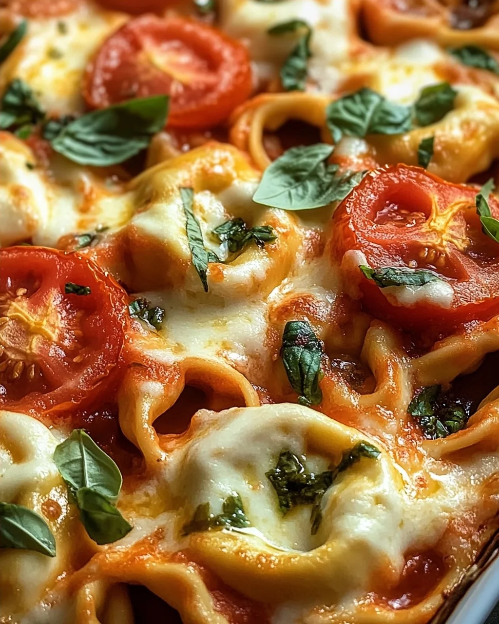 Tortellini-Auflauf mit Tomaten und Mozzarella