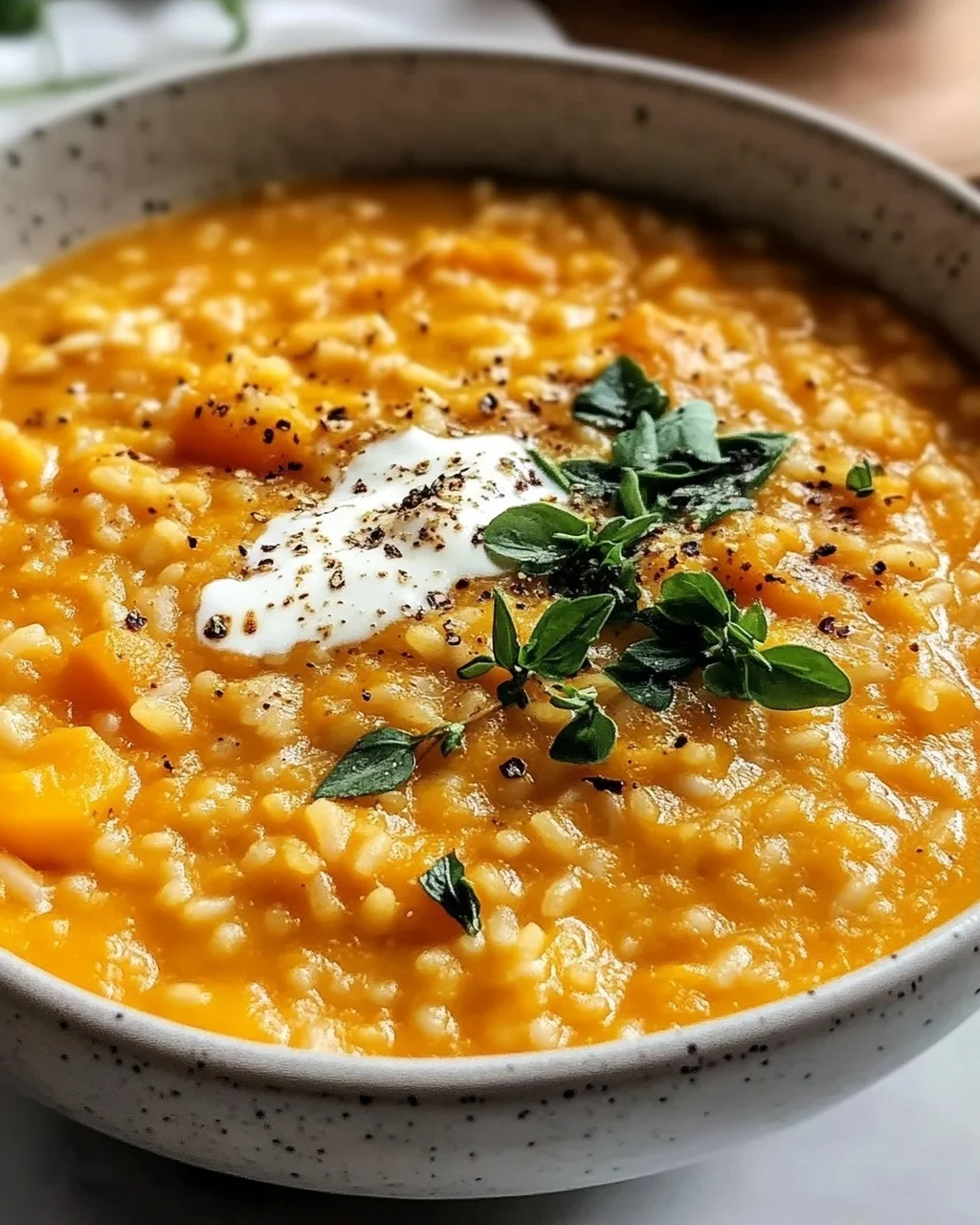 Vegane Kürbisreis Suppe: Cremig, Einfach & Lecker!