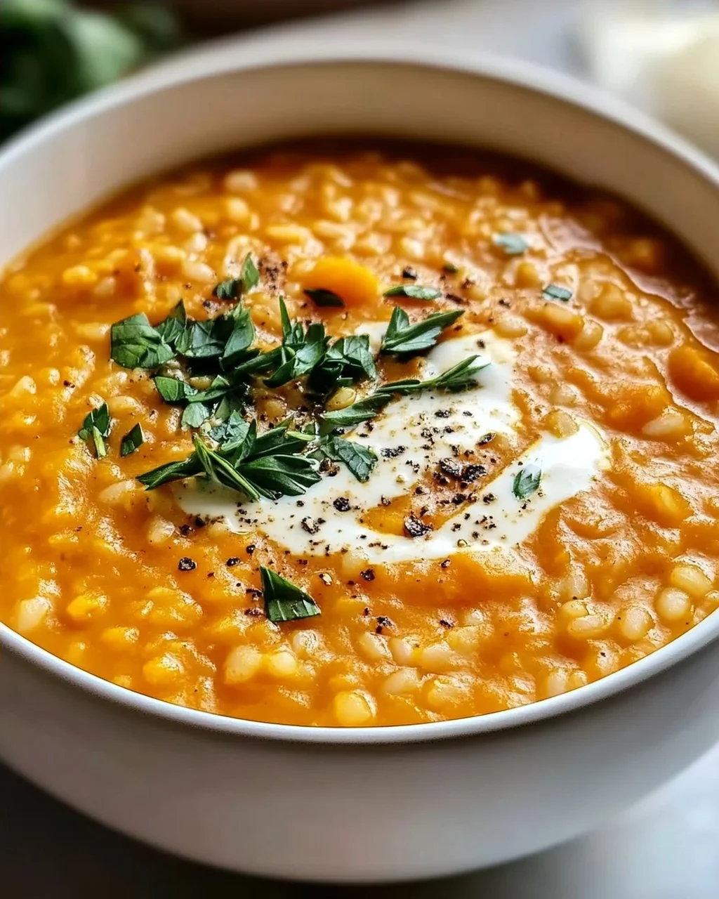 Vegane Kürbisreis Suppe: Cremig, Einfach & Lecker!