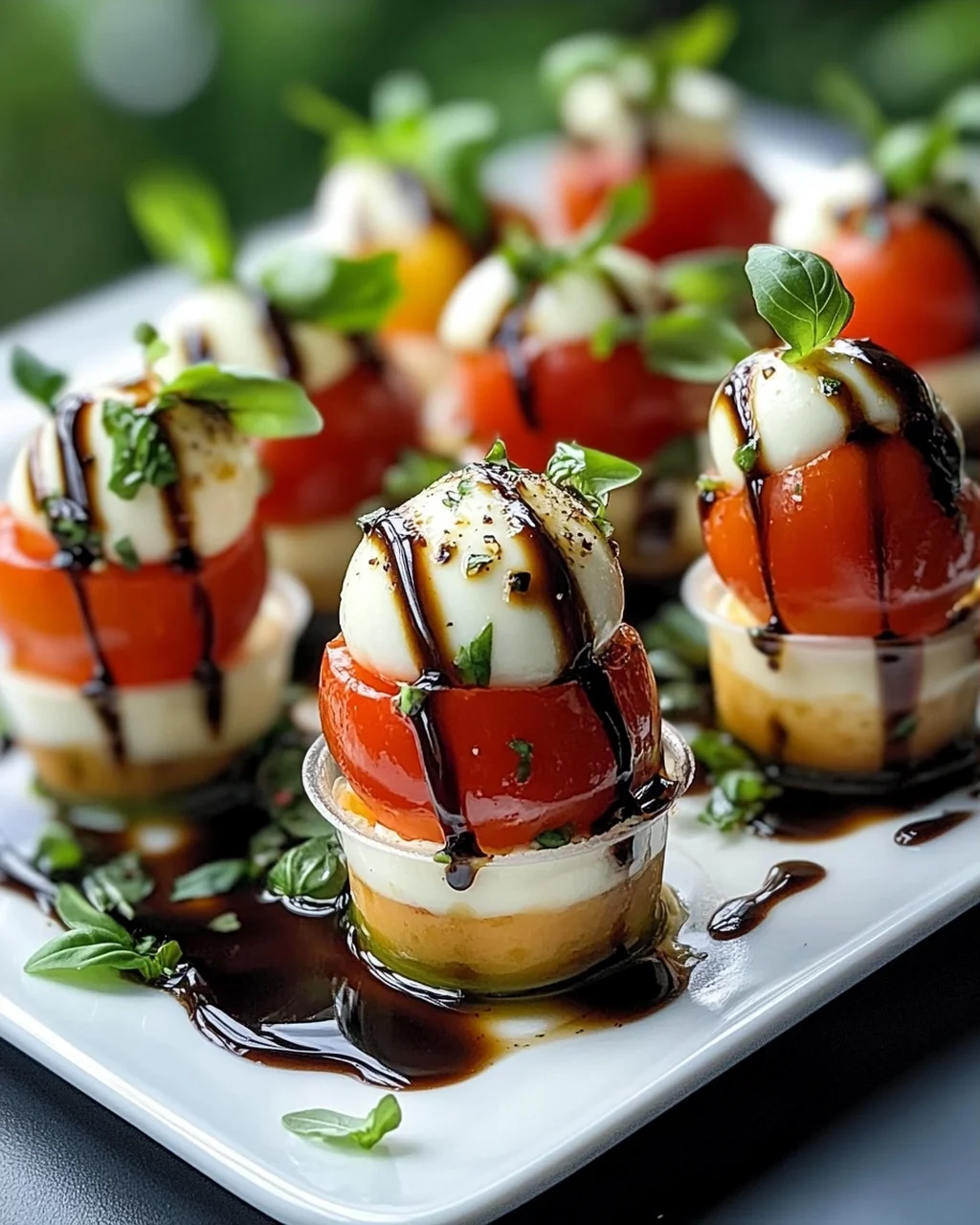 Weihnachts Mini Caprese Salat Cups – Festlicher Genuss!