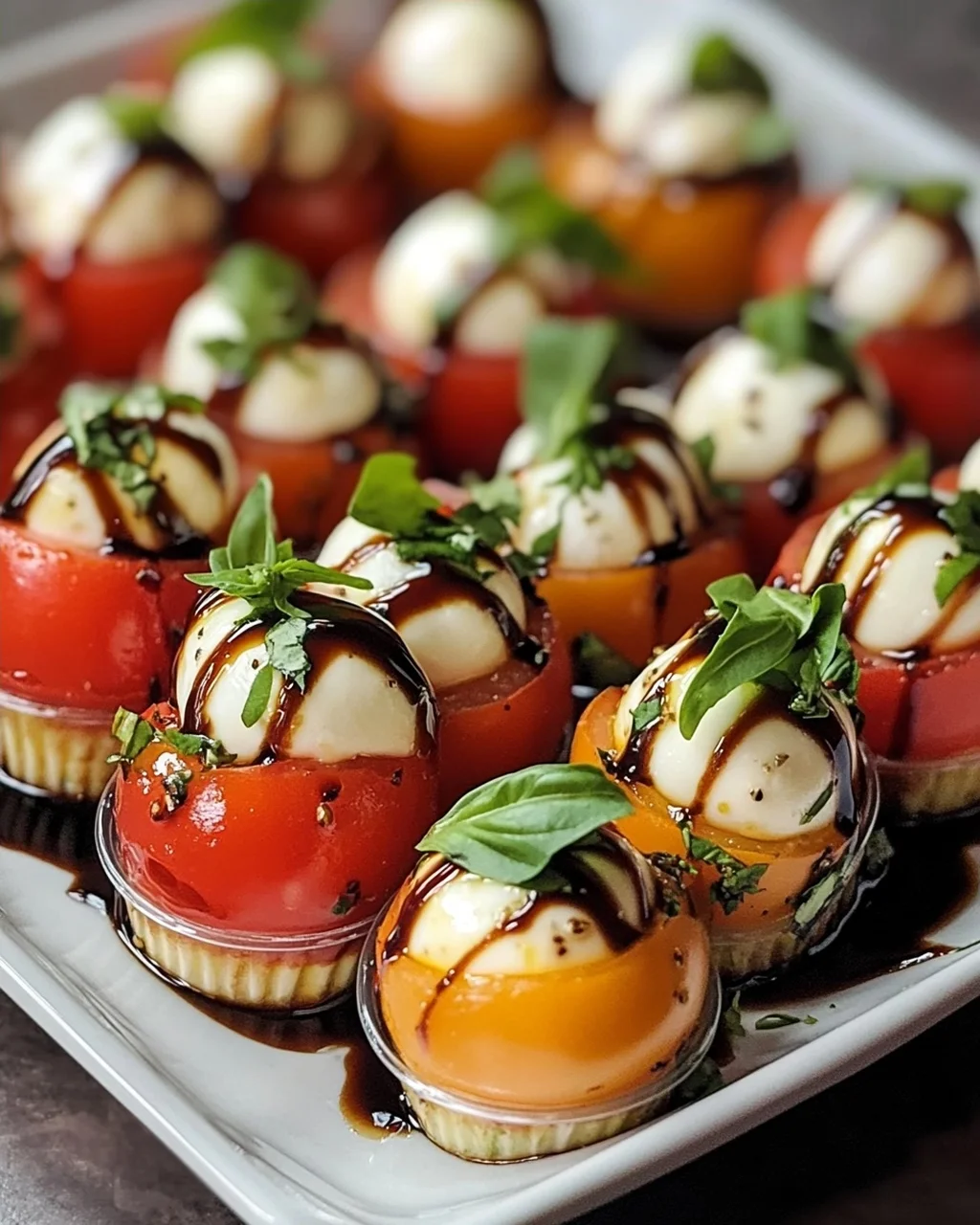 Weihnachts Mini Caprese Salat Cups – Festlicher Genuss!