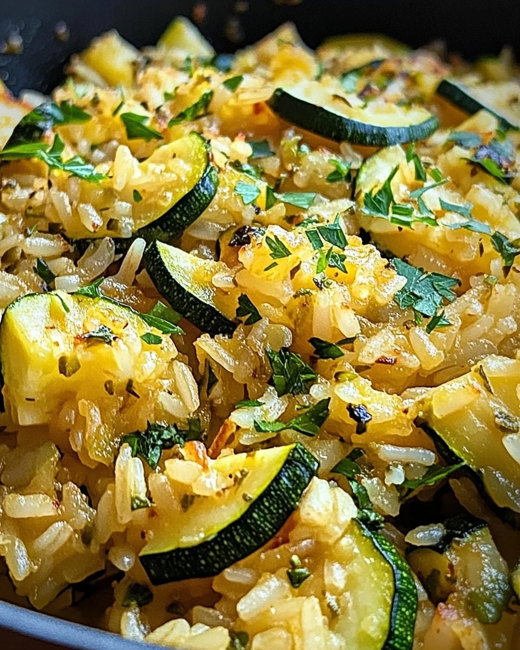 Zucchini-Reis-Pfanne
